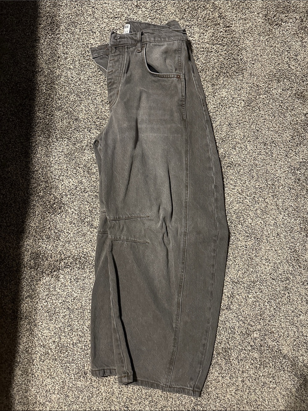 FREE PEOPLE: We The Free Good luck Mid rise barrel Jeans
Color : Archive Grey - Picture 2 of 6